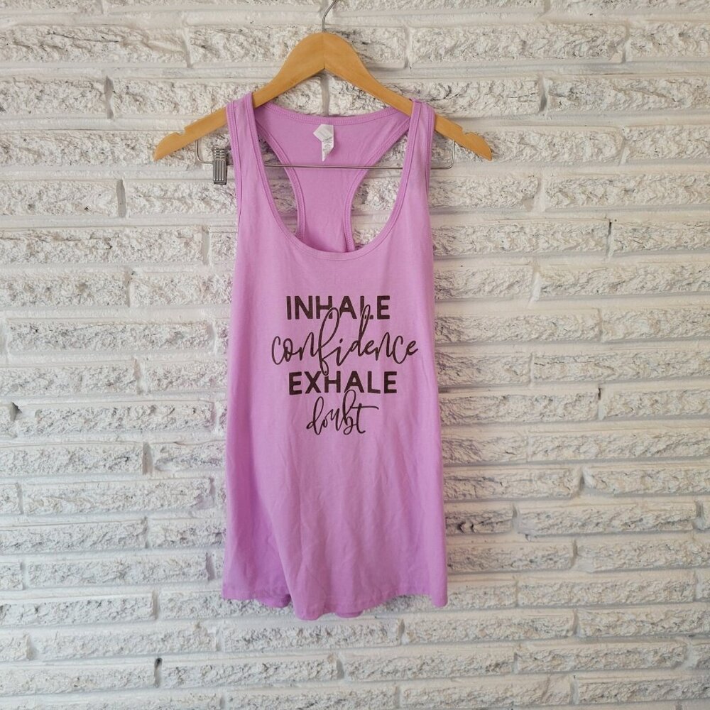 Next Level Womens XL Tank Top Lavender Purple Racerback Cotton Blend NOV41E